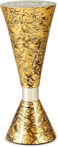 Miniatura 3 de Zion Judaica - Juego elegante de final de Shabbat Havdalah estilo contemporáneo chapado en níquel  Cáliz de copa de Kidush de forma moderna,