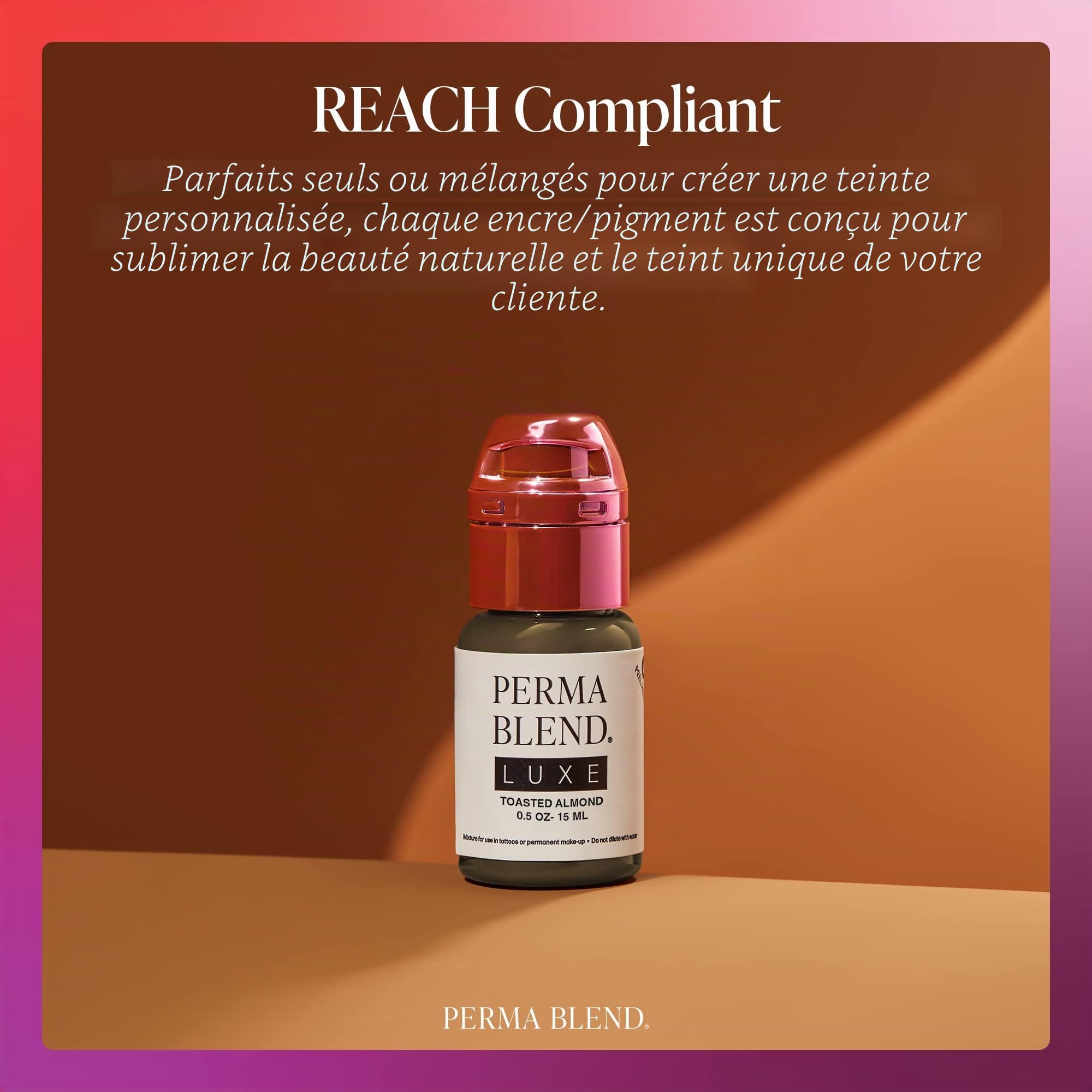 Perma Blend Luxe Pigment pour Sourcils pour Fournitures de Maquillage Permanent Professionnel Encre pour Tatouage des Sourcils, Amande Grillée, 15 ml