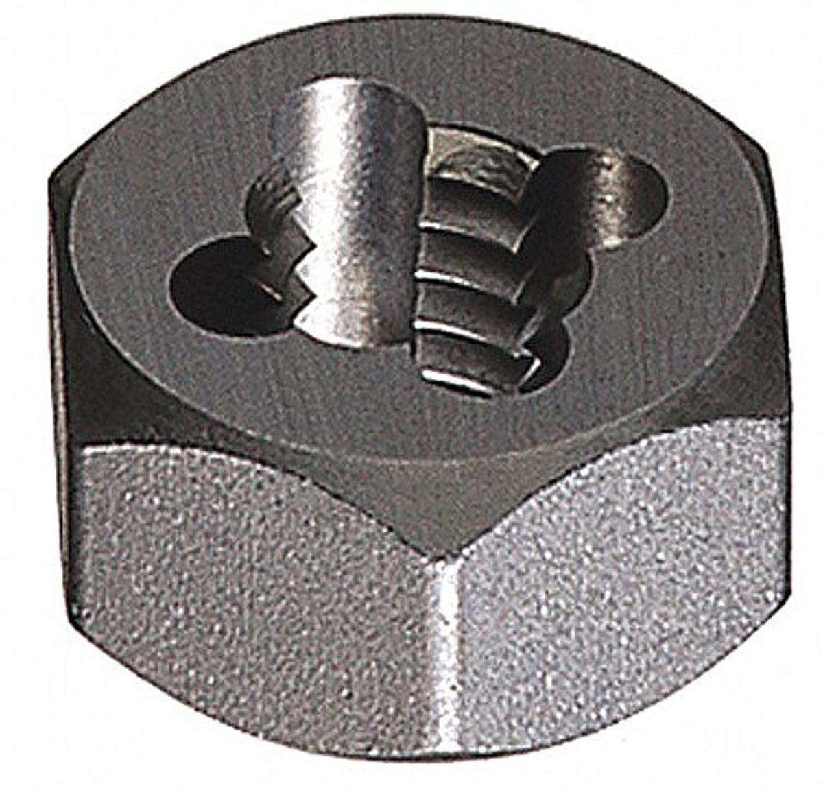 Greenfield Threading 411898 Hexagon Rethreading Die, 1/2" - 14 NPT, Carbon Steel, Uncoated (Bright) Coating, Right Cut