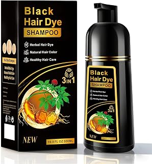 Black Hair Dye Shampoo 3 in 1 for Gray Hair, Herbal Ingredients Natural Color Shampoo Hair Dye for Women Men Price In India