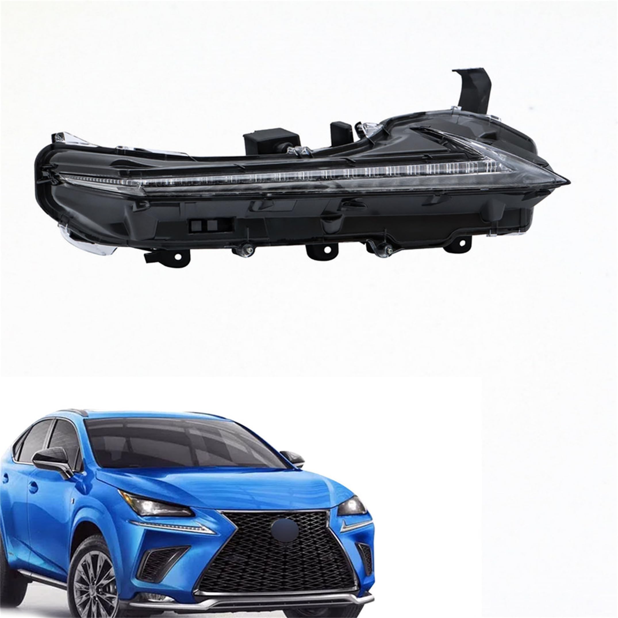 atvwrlod Passenger Right Side DRL Lamps Replacement for NX200t NX300 NX300h 2015-2021 Clear Lens Daytime Running Light Replacement for 81610-78050