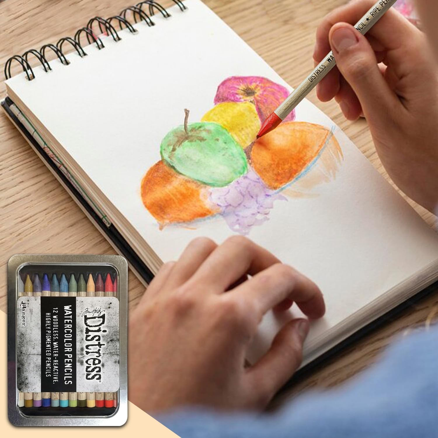 Tim Holtz Distress Watercolor Pencil 12pc Set 6 TDH83603 image 4