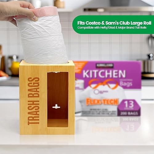 Miniatura 1 de Libreshine Organizador de bolsas de basura extra grande para cocina, dispensador de bolsas de basura para colgar debajo del fregadero, dispensador