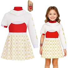 Zombies 4 Costume, Girls Daywalker Zombies Costumes 4Pcs, Zombie Costumes for Kids 14+ Halloween Cosplay