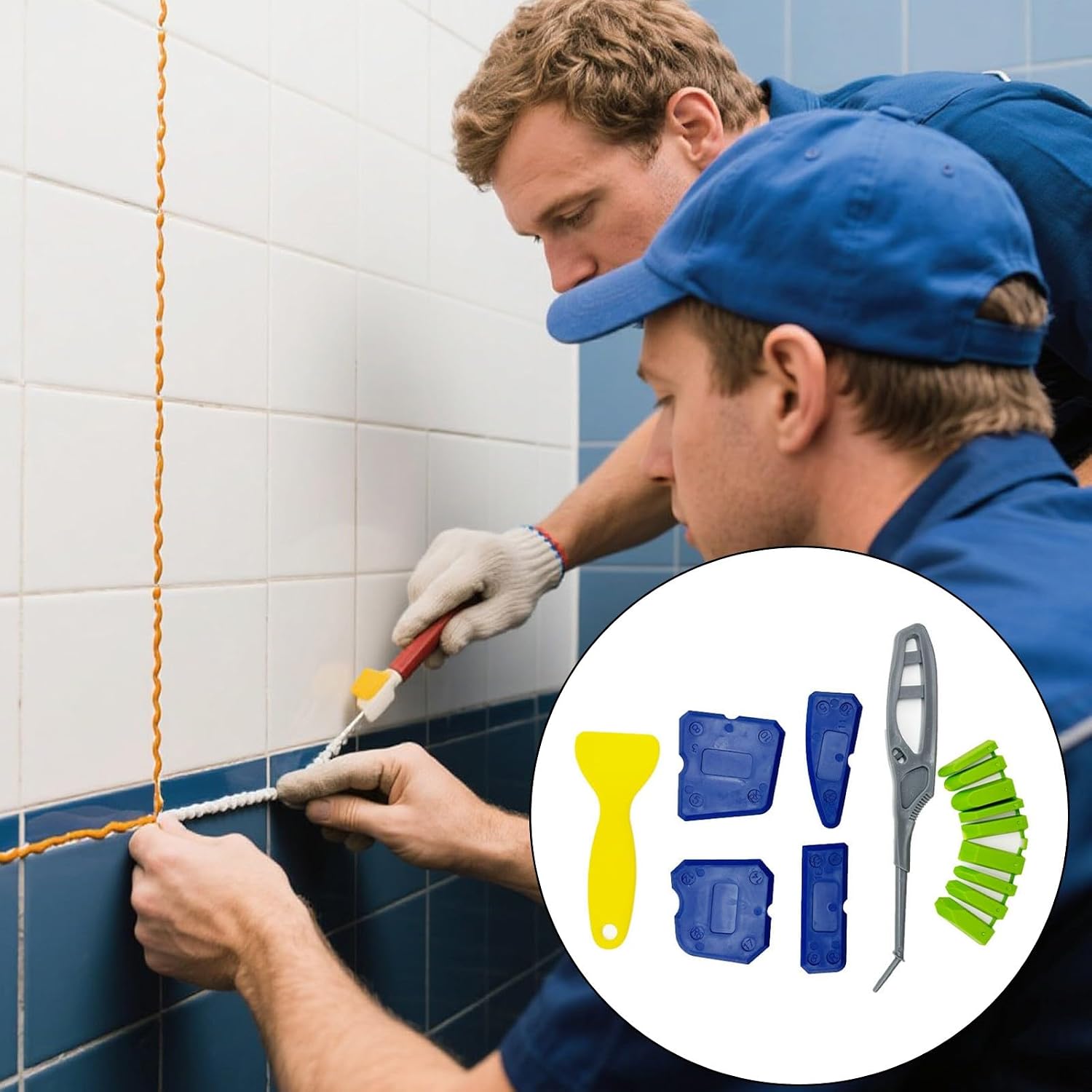 Professional Silicone Caulking Finishing Tool 15PCS Ergonomic Design for Kitchen Bathroom Floor Joint Cleaning Professional Sink Joint Caulking Removers