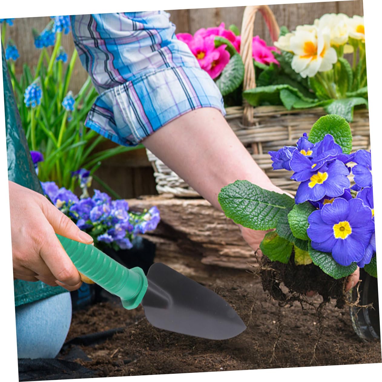 Toddmomy Kit Herramientas Jardinería Rastrillo Flores Inoxidable Herramientas Duraderas