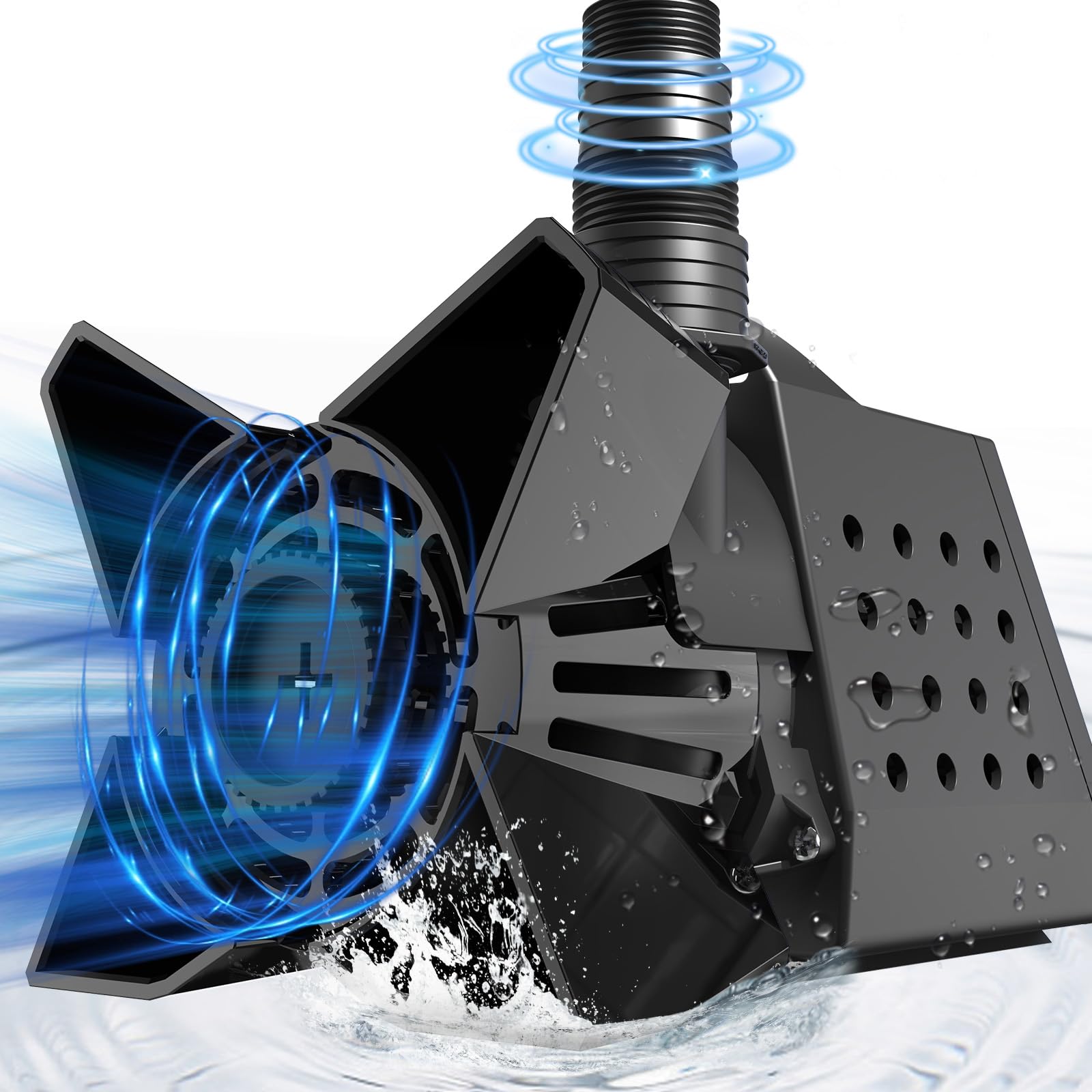 3200 GPH Submersible Pond Pump - 200W, 20ft Max Lift, With Filter Bag, 33ft Cable For Waterfalls, Fountains, Fish Tanks