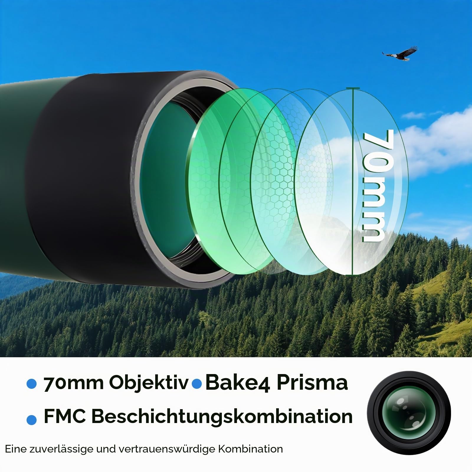 Svbony SV28 25-75x70 Spektiv mit SC002 WiFi Spektiv Kamera, Stativ, HD BAK4 Prisma FMC Handy Adapter Wasserdicht Tragetasche, Spektive für Sportschützen Vogelbeobachtung Natur-Fotografie