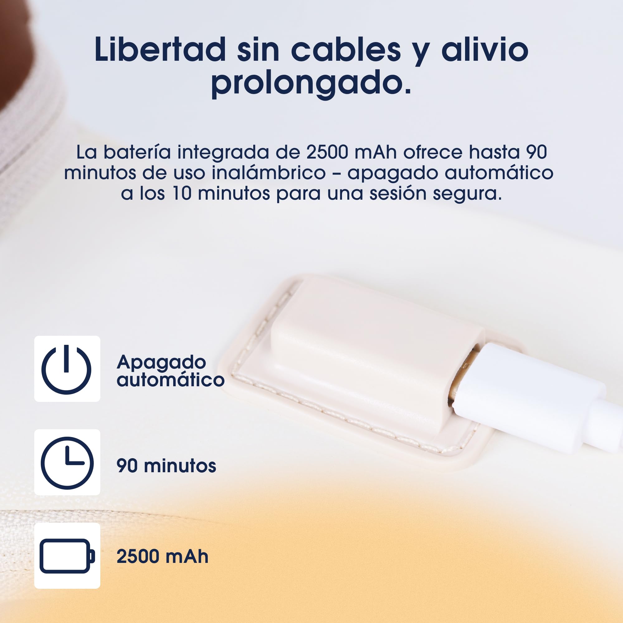 ZENT HandSense Masajeador Cervical y Espalda 6D Inalámbrico con Calor | Shiatsu de Cuello, Hombros y lumbares, 2 Velocidades, Batería 2500 mAh, 90 min