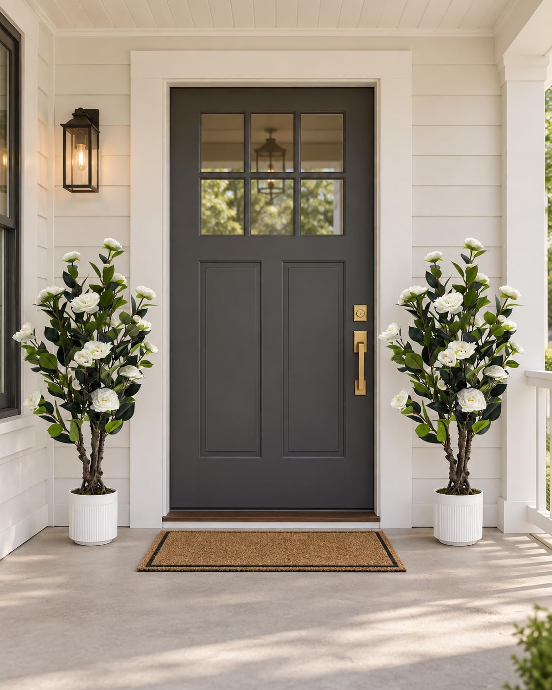 Artificial Camellia Tree 3FT 2Pack for Indoor Outdoor Porch Patio Office