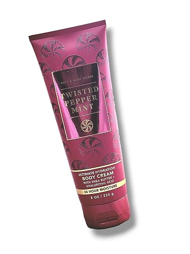 Crema corporal Bah ad Body Works 8 onzas líquidas (el embalaje puede variar) (Mentana retorcida)