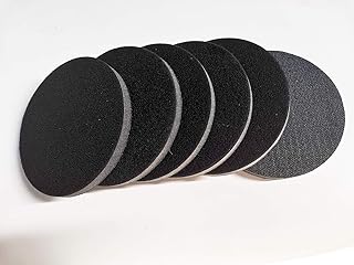 Hook and Loop Soft Sponge Cushion Interface Buffer Pad 6 Pack 5 Inch Soft Density Interface Pads Hook and Loop Foam Sanding Pads for Orbital Sander Automotive Woodworking Polishing