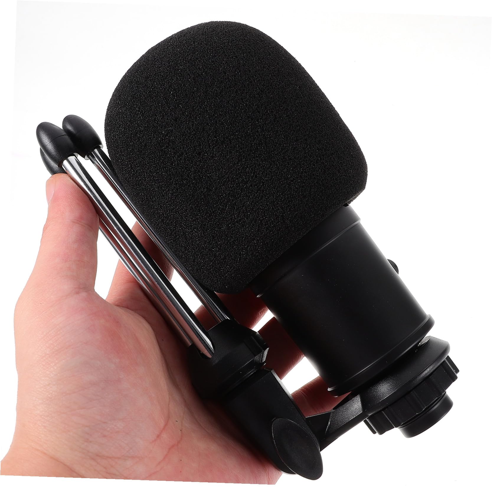 USB Kondensatormikrofon Satz mit Halterung Tragbares Nierenmikrofon für Konferenzen und Bühnenauftritte Schwarz aus Abs Frequenzbereich 20hz-20000hz Zufälliger Stil