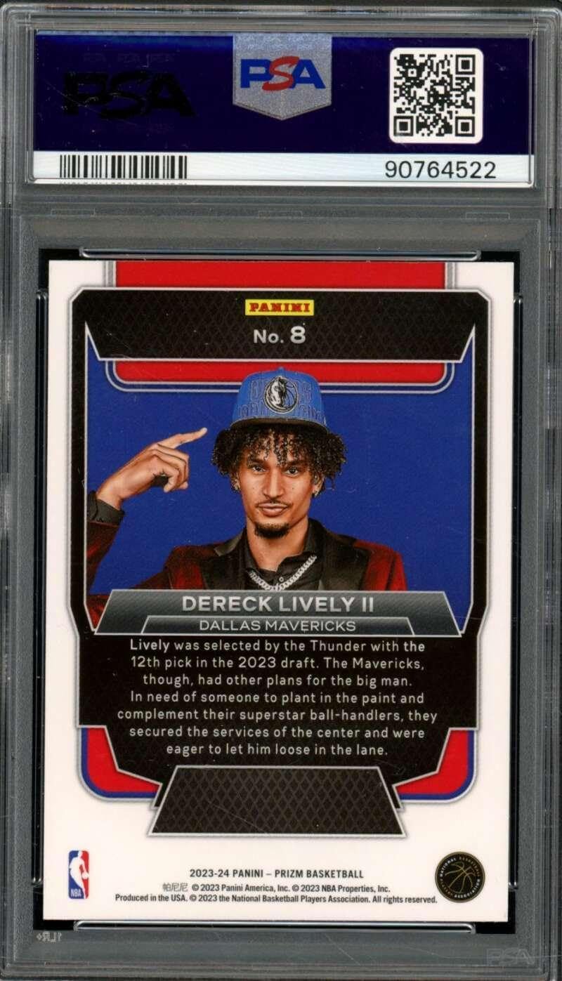 Dereck Lively II Rookie Card 2023-24 Prizm Luck Of The Lottery #8 PSA 10 - Basketball Slabbed Rookie Cards