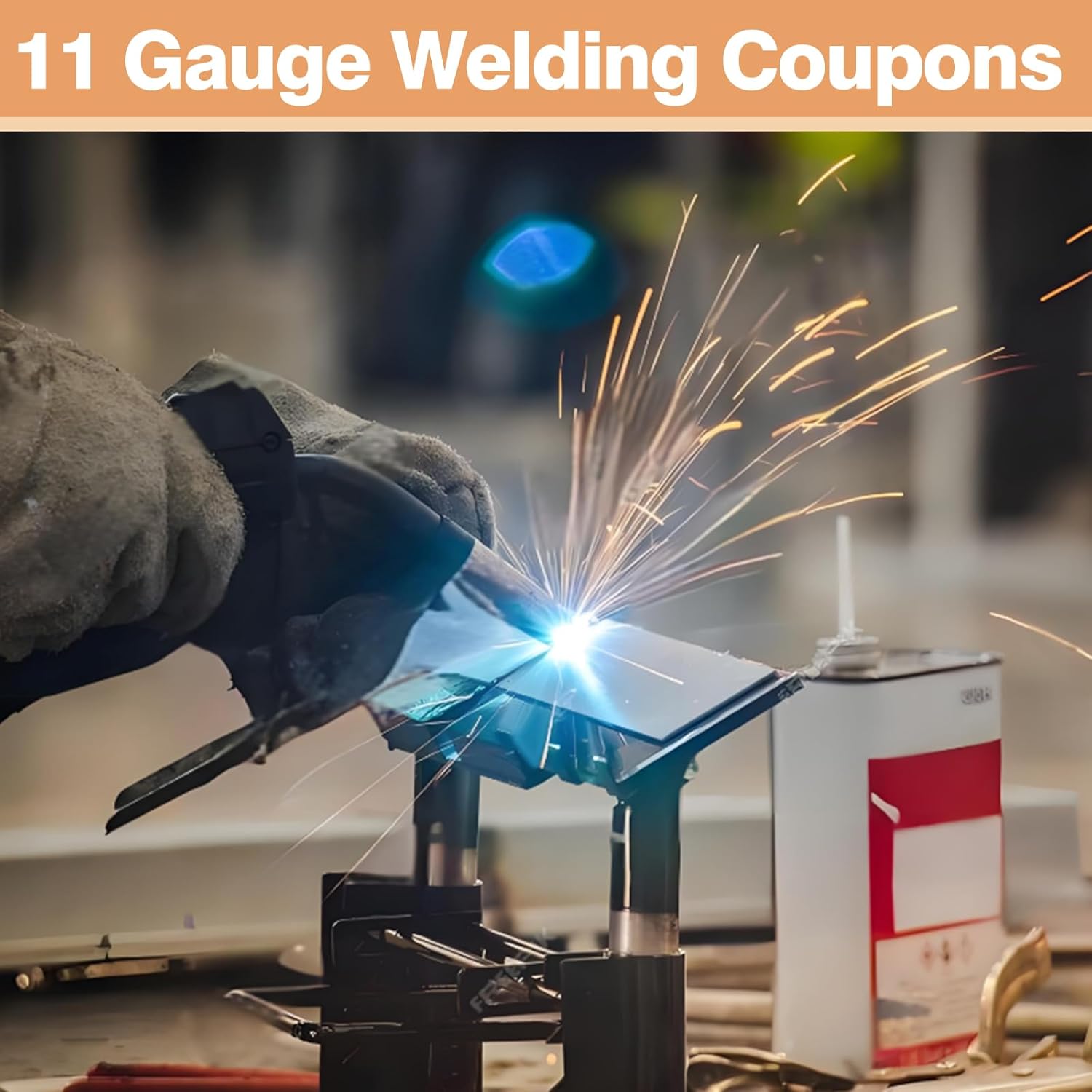 Coopay 24 Pack Welding Practice Kit 11 Gauge Welding Coupons 2” x 4” Mild Steel Plate Accessories Weld Practice Kit Practice and Training for MIG, TIG Stick, Arc, Gas, Wirefeed and Brazing