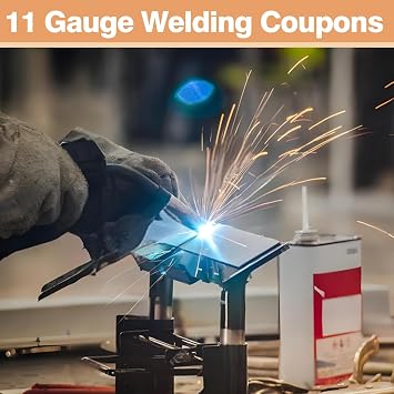 Coopay 12 Pack Welding Practice Kit 11 Gauge Welding Coupons 2 x 4 Mild Steel Plate Accessories Weld Practice Kit Practice and Training for MIG, TIG Stick, Arc, Gas, Wirefeed and Brazing