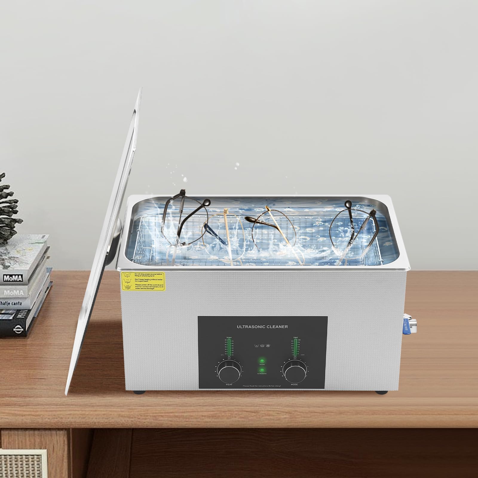 Ultraschallreiniger Ultraschallreinigungsgerät Ultraschallbad Ultrasonic Cleaner 22L Edelstahl mit Korb 40KHz Ultraschalltechnologie Timer Temperaturregelung