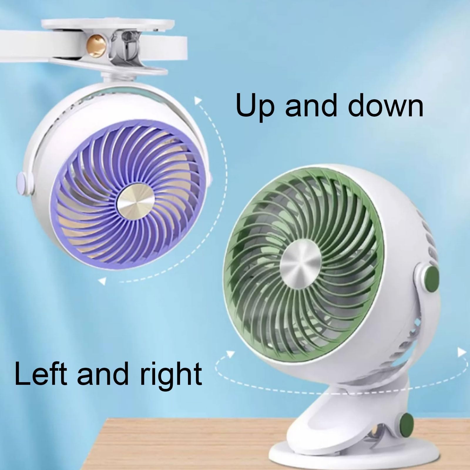 zwarty Plastic desktopventilator Oplaadbare desktopventilator Multipurpose Desktopventilator stille desktopventilator Home Dormitory Desktop Fan fajny