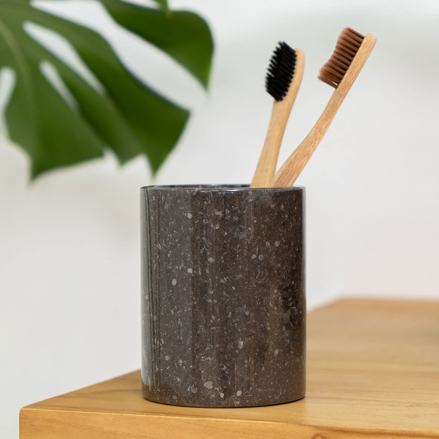 Salón Alegrías mármol Cepillo de dientes plana Negro