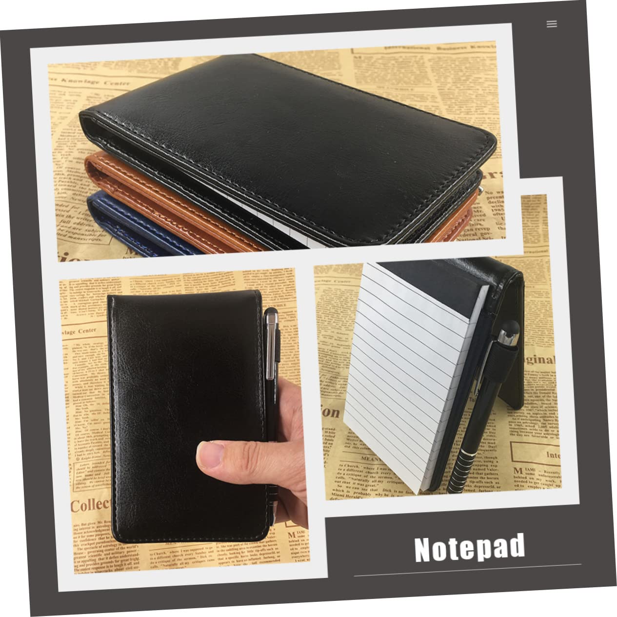 EXCEART 10 Pièces Bloc-notes Portable A7 Cahier D'affaires Mini Carnet Cahier De Travail Journal Noir Agenda De Bureau Planifier Le Bloc-notes Carnet De Notes Pour Black Papier