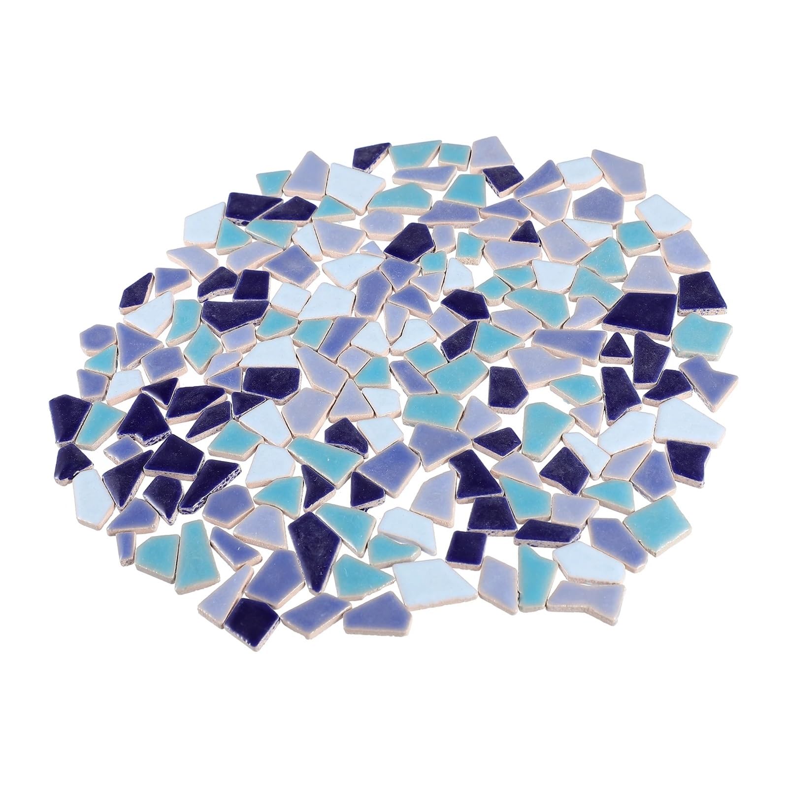 Sppeoukj One Color Mosaic Tiles For Craft Small Material Color Blue Ceramics Crafting