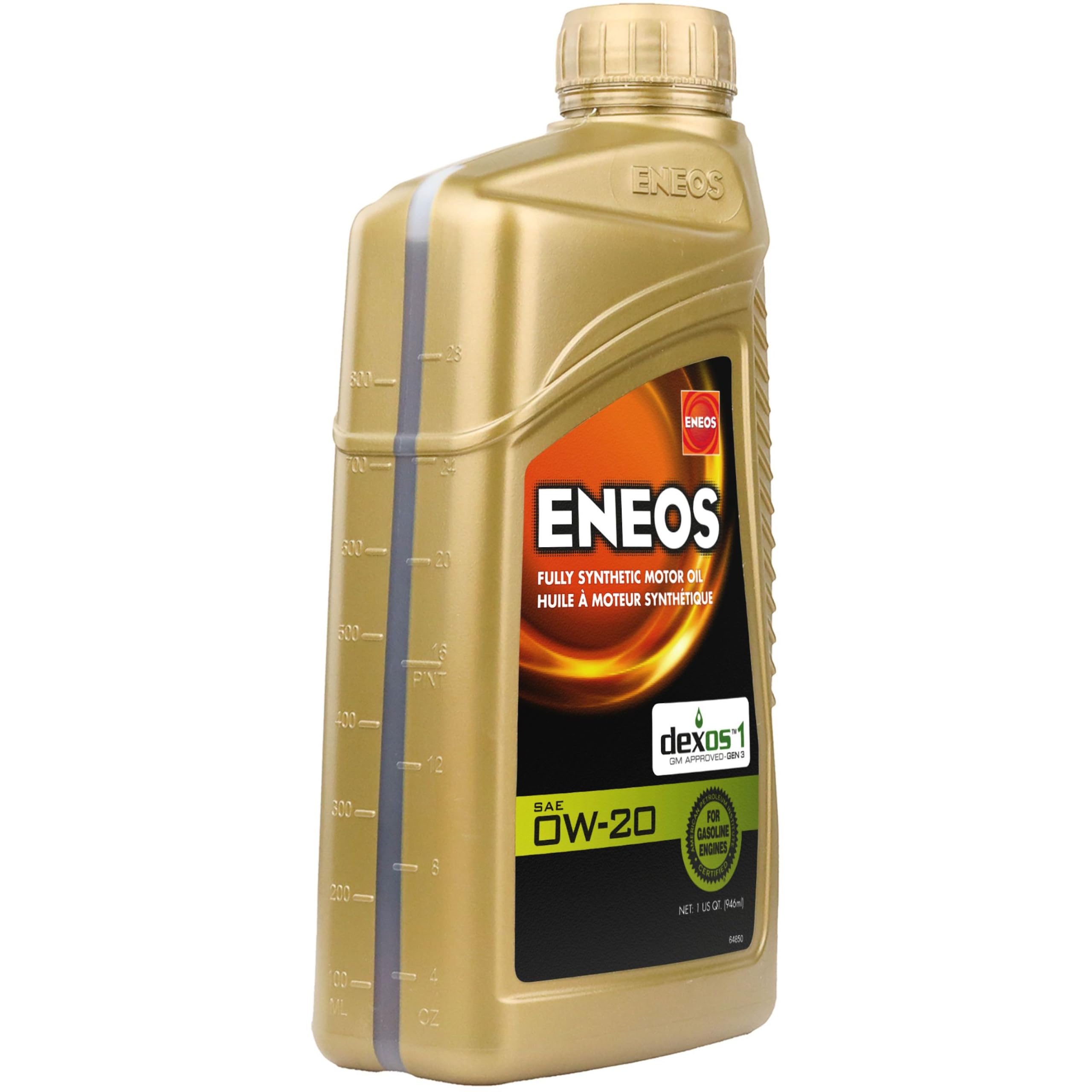Amazon.com: ENEOS 0W-20 Fully Synthetic Motor Oil, API SQ, dexos1