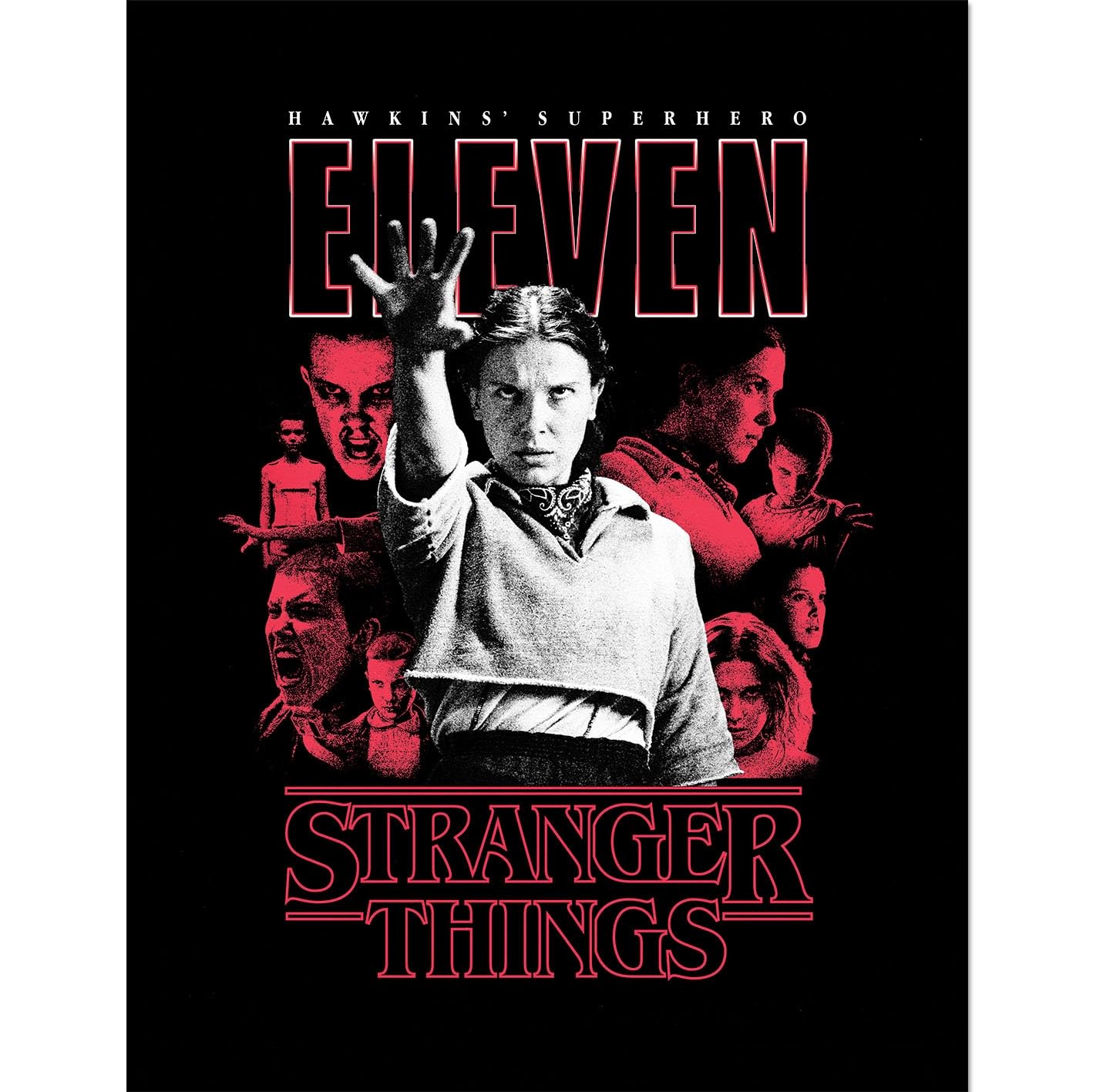 Pyramid International Stranger Things 5 (Eleven) Collector Print 30cm X 40cm Framed Collector Print, Official Licensed Netflix Wall Art Poster, Ready To Hang, One Size