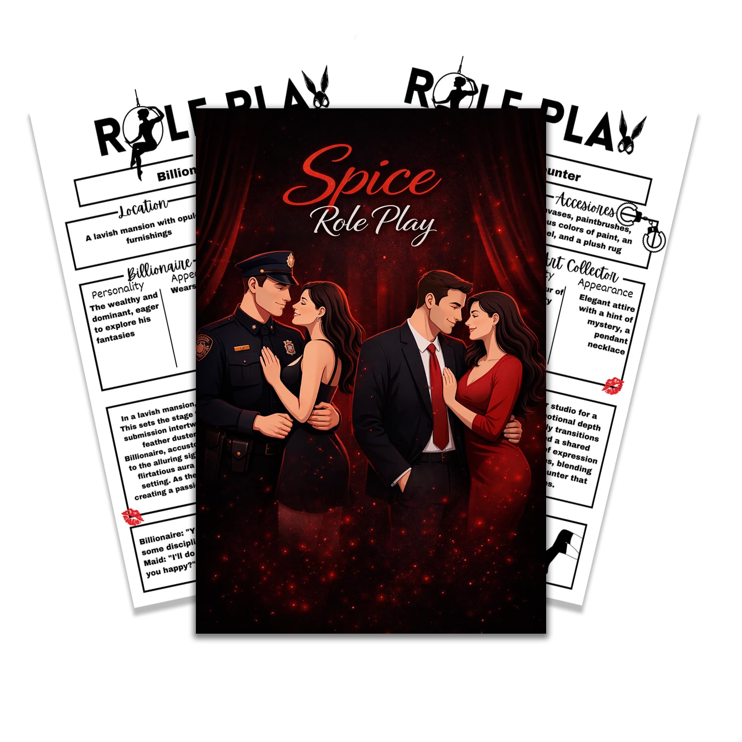 VEENSHI Spice Role Play – Romantic Couple Game A4 Sheets| 16 Role-Play Scenarios for Couples | Date Night & Relationship Card Game Alternative | Fun Intimacy & Communication Game for Adults-image-6