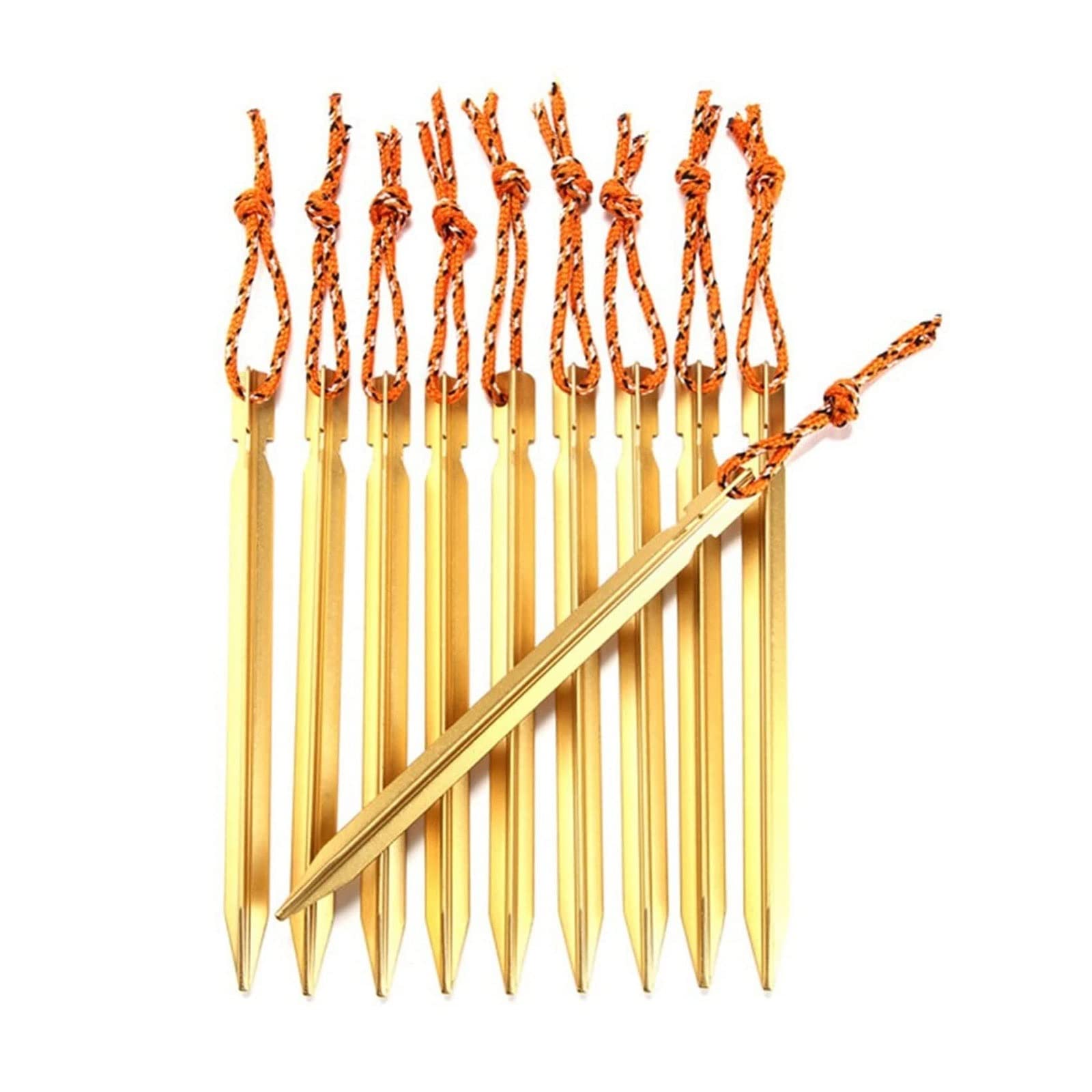 Picchetti per Tenda, Confezione da 10 Picchetti per Tenda da Esterno da 18 cm Accessori per Tende in Alluminio Picchetti per Tenda in Metallo per Campeggio all'aperto/Escursionismo/Zaino in spall