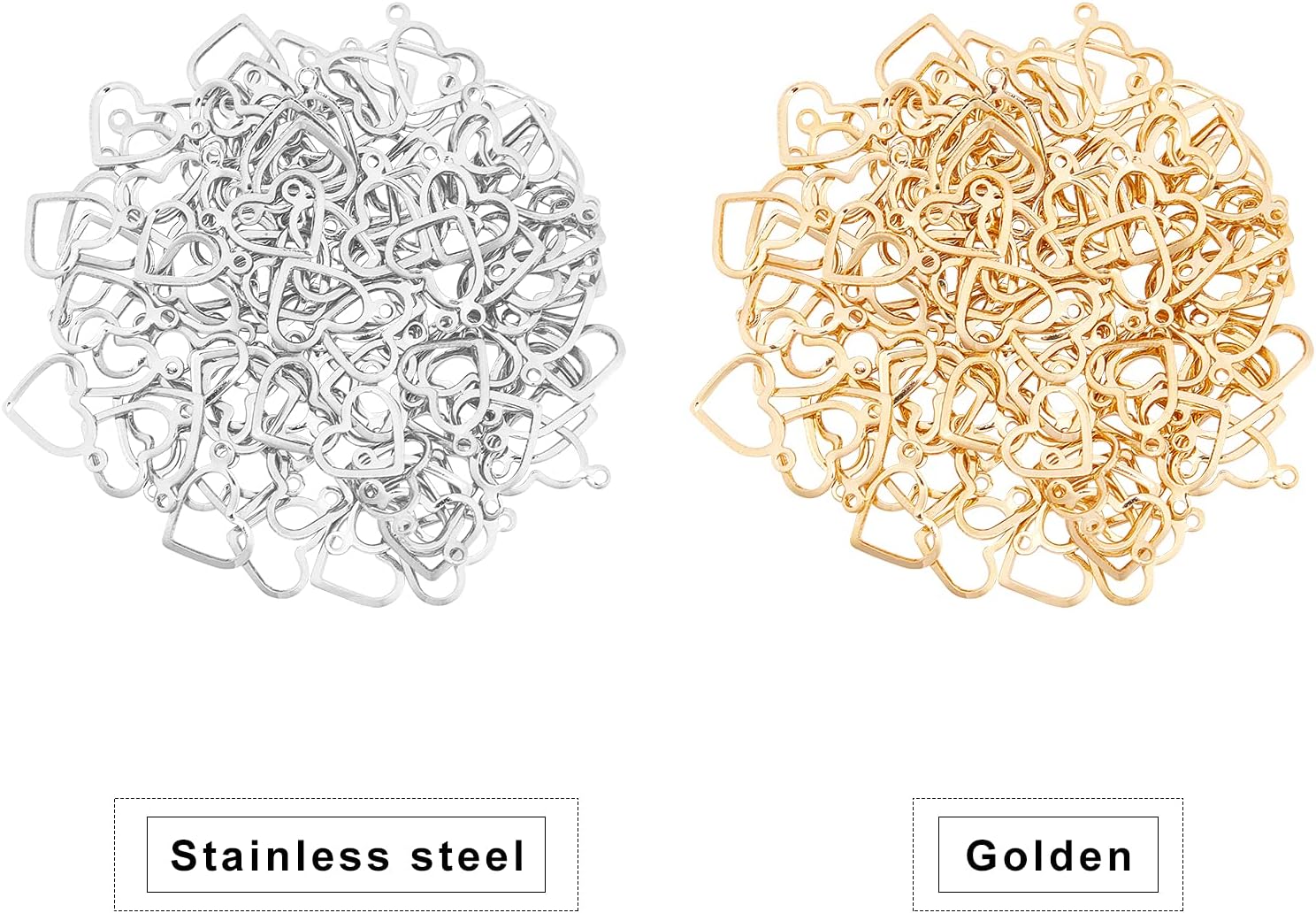 UNICRAFTALE Heart Stainless Steel Charms Open Heart Floating Pendants Hollow Charms for DIY Jewelry Bracelets Necklace Making - Image 5