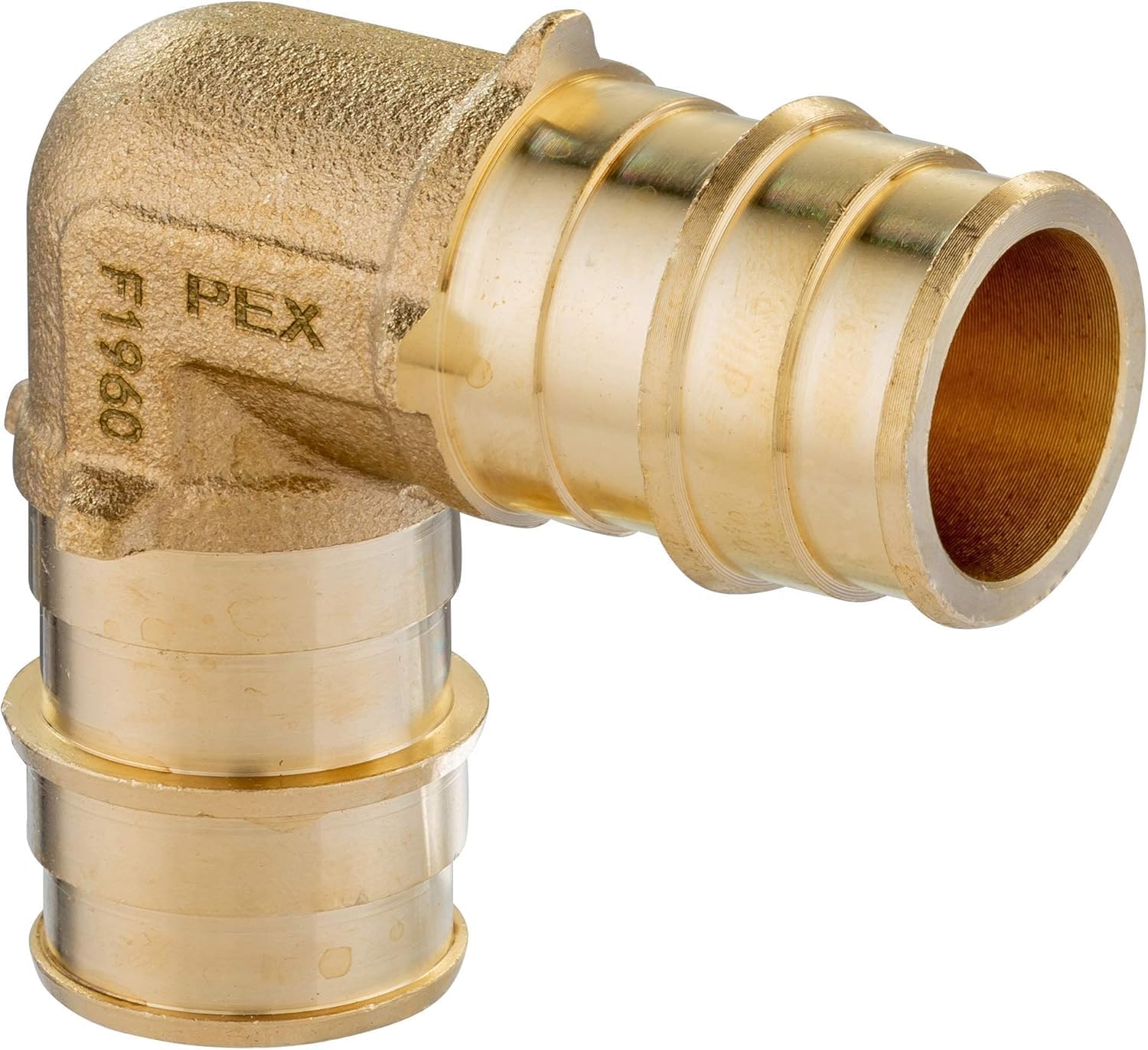 EFIELD – Lot de 50 raccords coudés en laiton d'extension Pex-A 1,9 cm x 1,9 cm uniquement pour raccord de tubes Pex-A, ASTM F1960