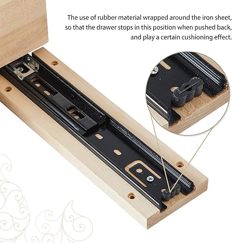 Miniatura 5 de LuxursKingQYW Bandeja extraíble de madera para cajones organizador de gabinete de cocina estante deslizante para gabinete estante extraíble de