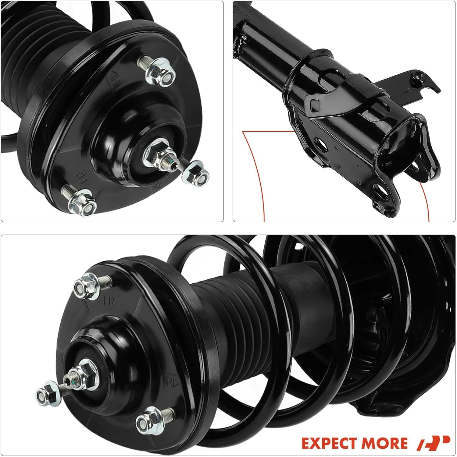 A-Premium Front Struts Compatible with Honda Odyssey 2005 2006 2007-2x Replacement Suspension Complete Strut Assembly Shock with Coil Spring