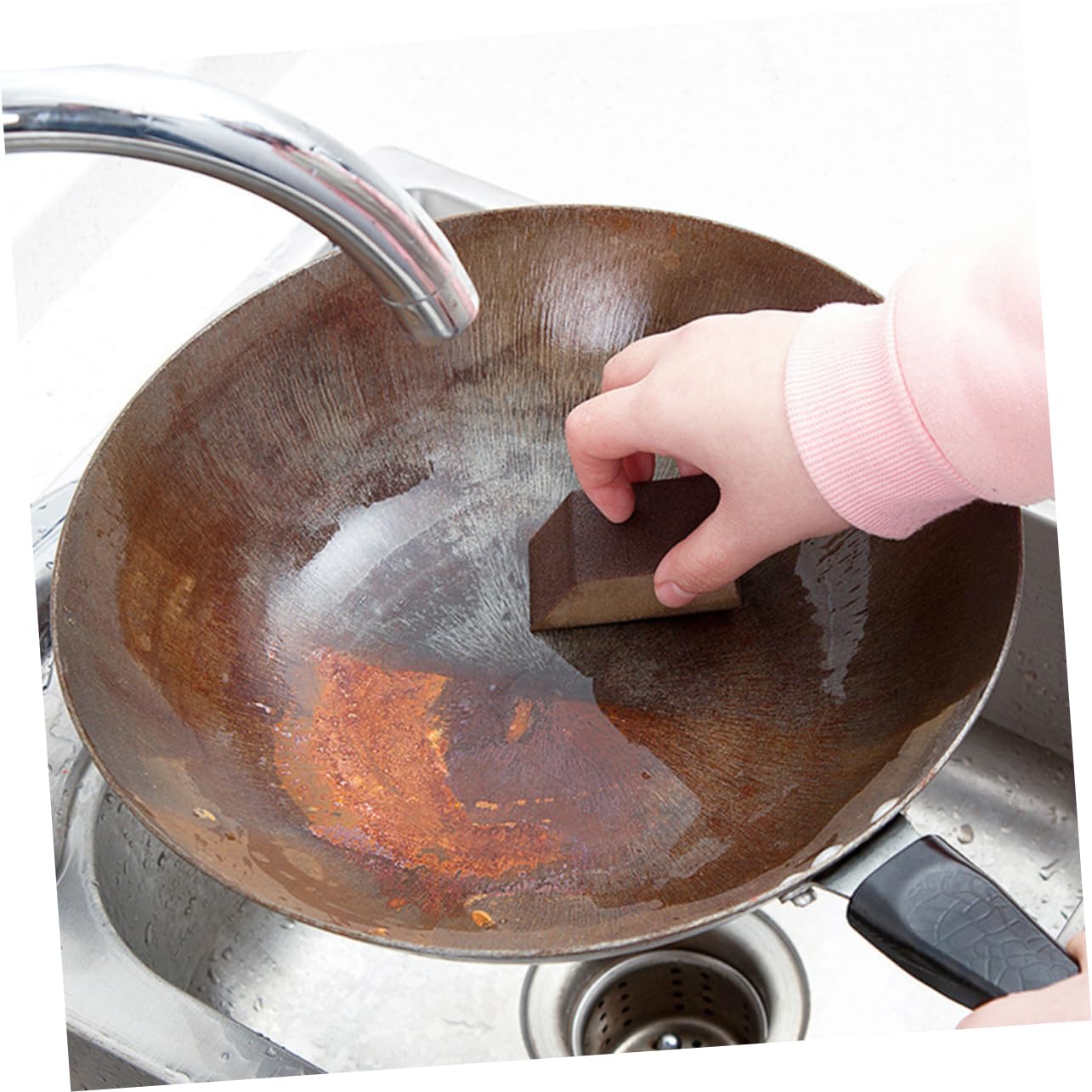 Alipis 10 Pack Emery Sponge Wipes Wet/Dry Sanding Pad for Kitchen Dish Scrubber Sponge Foam Sanding Blocks