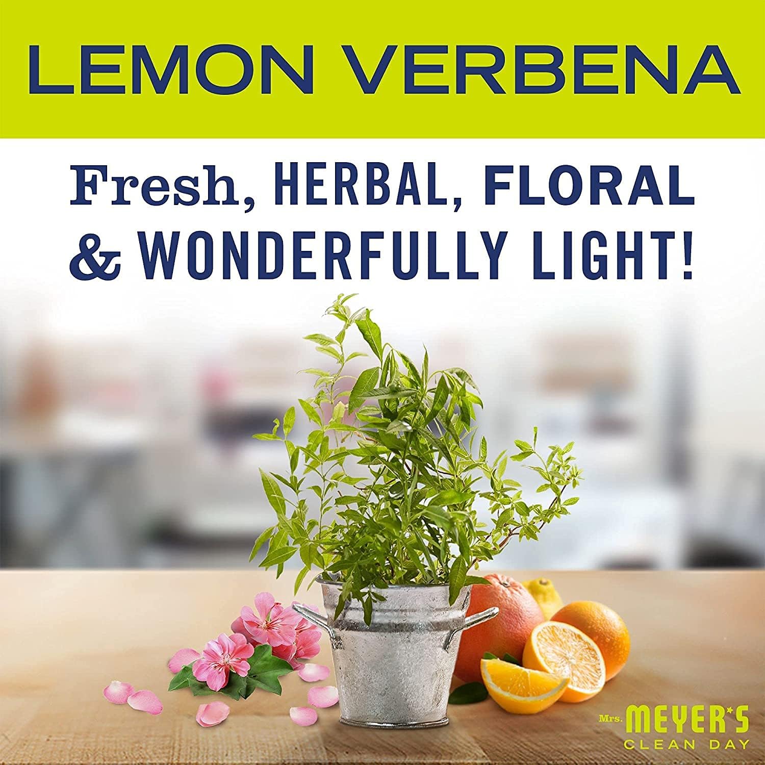 MRS. MEYER'S CLEAN DAY All-Purpose Cleaner Spray, Lemon Verbena, 16 Fl. Oz - Pack of 3