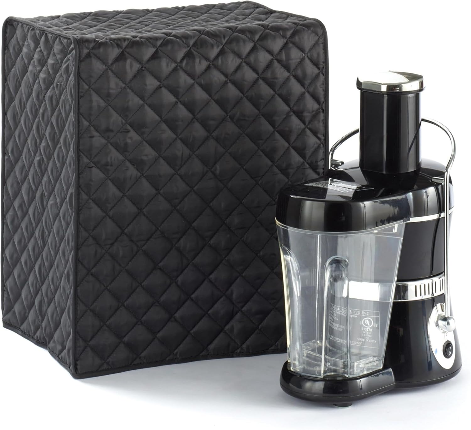 Covermates Keepsakes Jucier Cover – Quilted Appliance Protector for Citrus Reamers – Dust & Stain Resistant, Washable Slip‑On Design for Countertop Storage, Black
