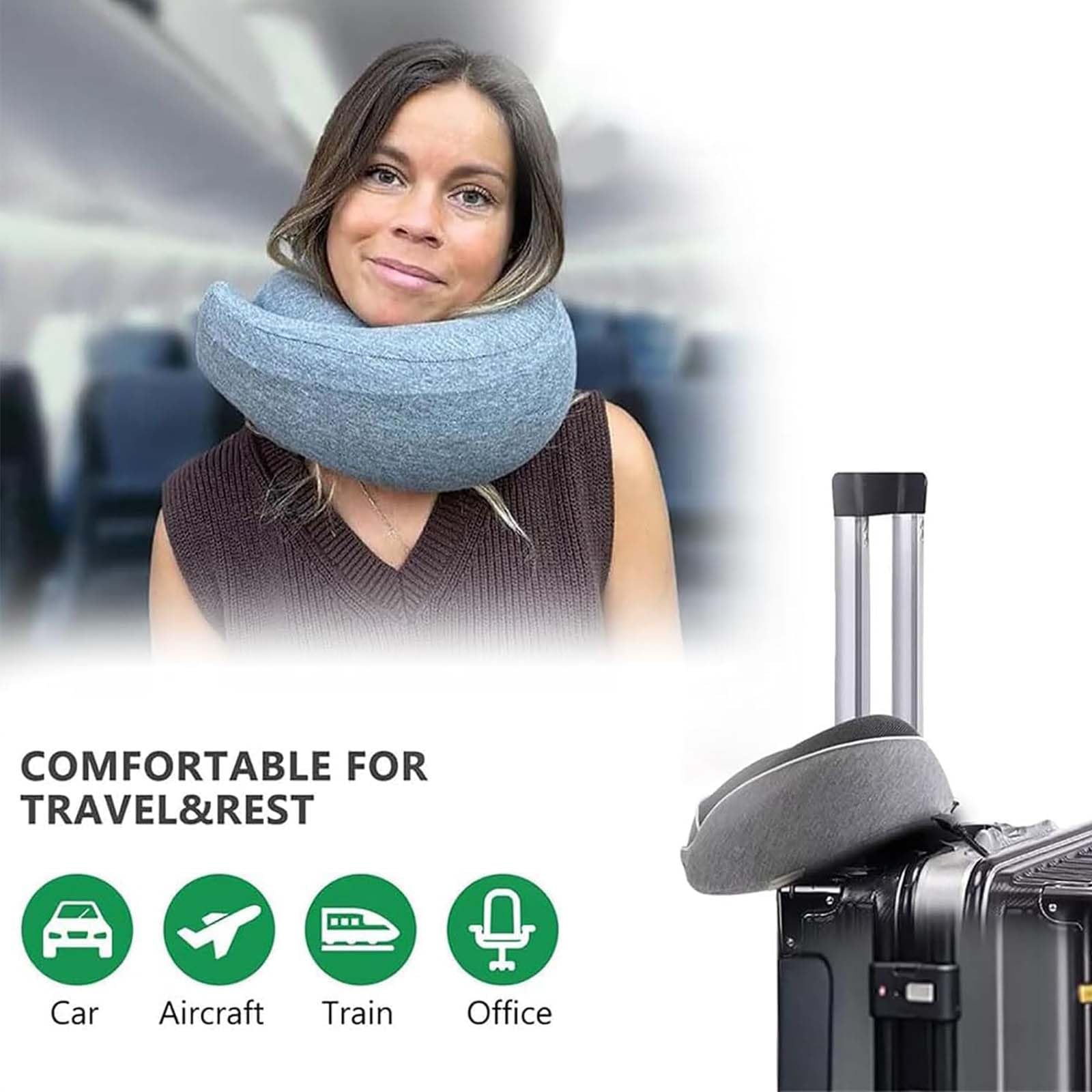 Amazon｜Flyhugz ネックピロー Wander Plus トラベルネックピロー