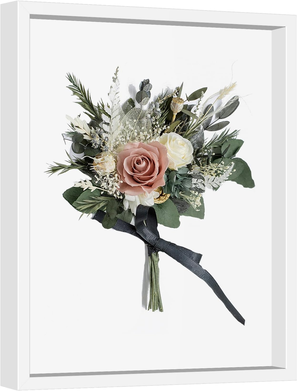 Califortree 12x16 Large Small Shadow Box Picture Frame - Memory Box Display Case for Memorabilia Flower Awards Medals Wedding Photos and Keepsake, White