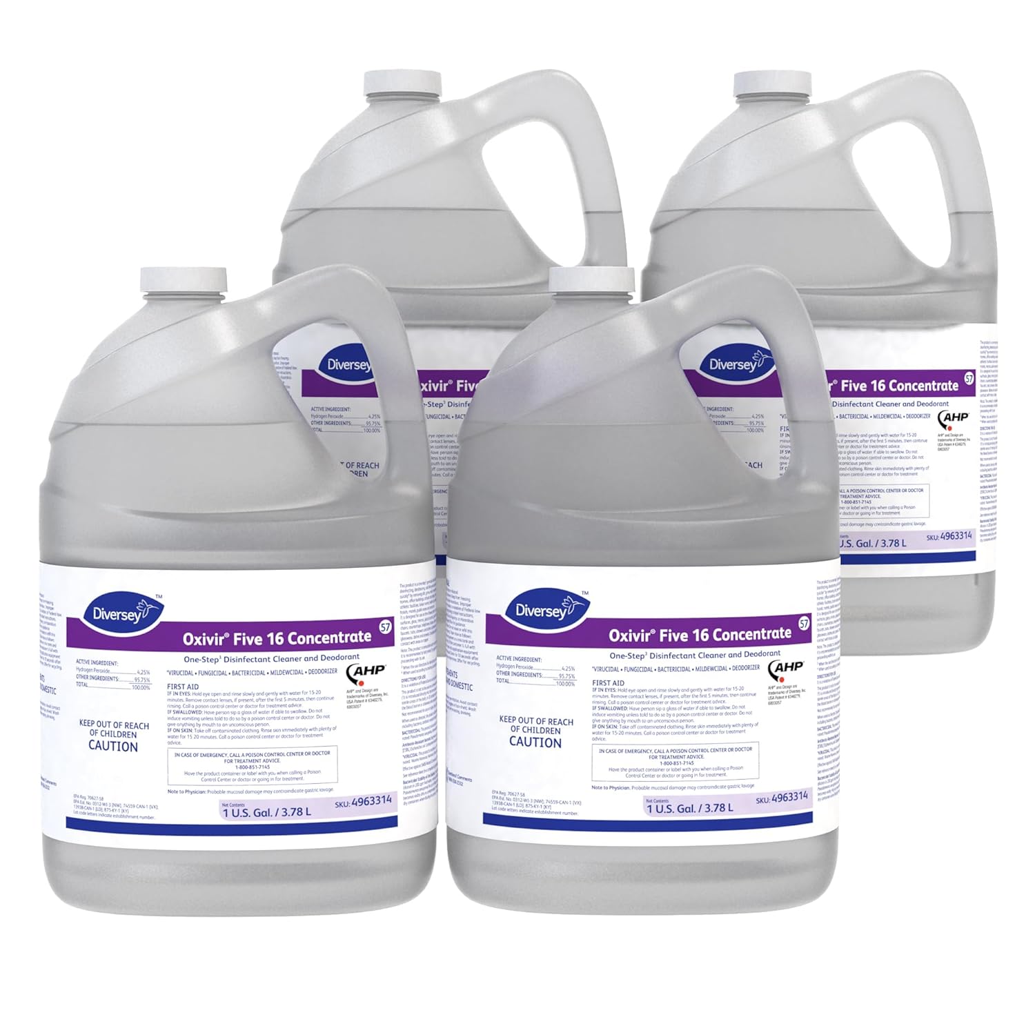 Oxivir Diversey 4-pack 1-Gallon Disinfectant Liquid Cleaner
