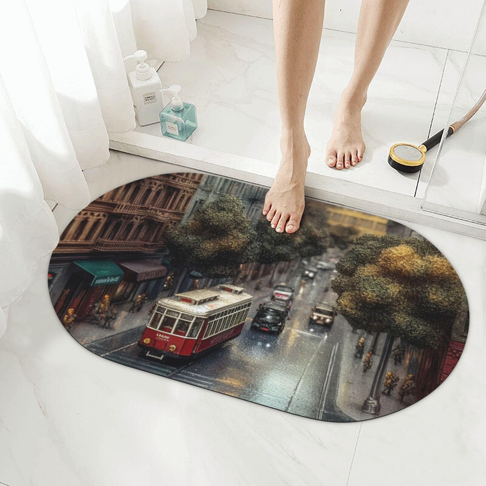 Tapis de bain en terre de diatomée super absorbant et grand format 50x80 cm