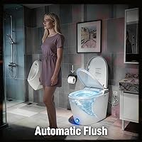 Vista 3 de VANCOCO - Inodoros inteligentes con bidé integrado, inodoros de una pieza con bidé de inodoro, inodoros inteligentes y bidés con luz nocturna