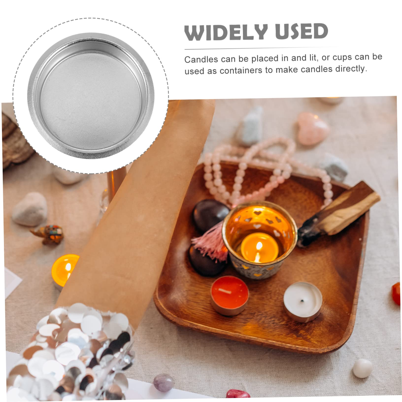 Artibetter 8 Pcs Metal Candle Cup Metal Tealight Holder Vintage Candle Holders Light Candle Tin Gold Tea Lights Wedding Candle Wedding Decor Golden Candle Cups Simple Mini Candlesticks Travel