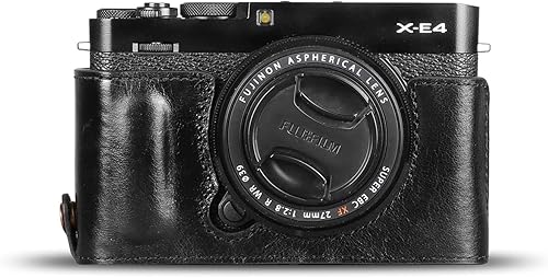 Miniatura 6 de MegaGear MG1980 Ever Ready - Funda de piel auténtica para cámara compatible con Fujifilm X Series X-E4, color marrón