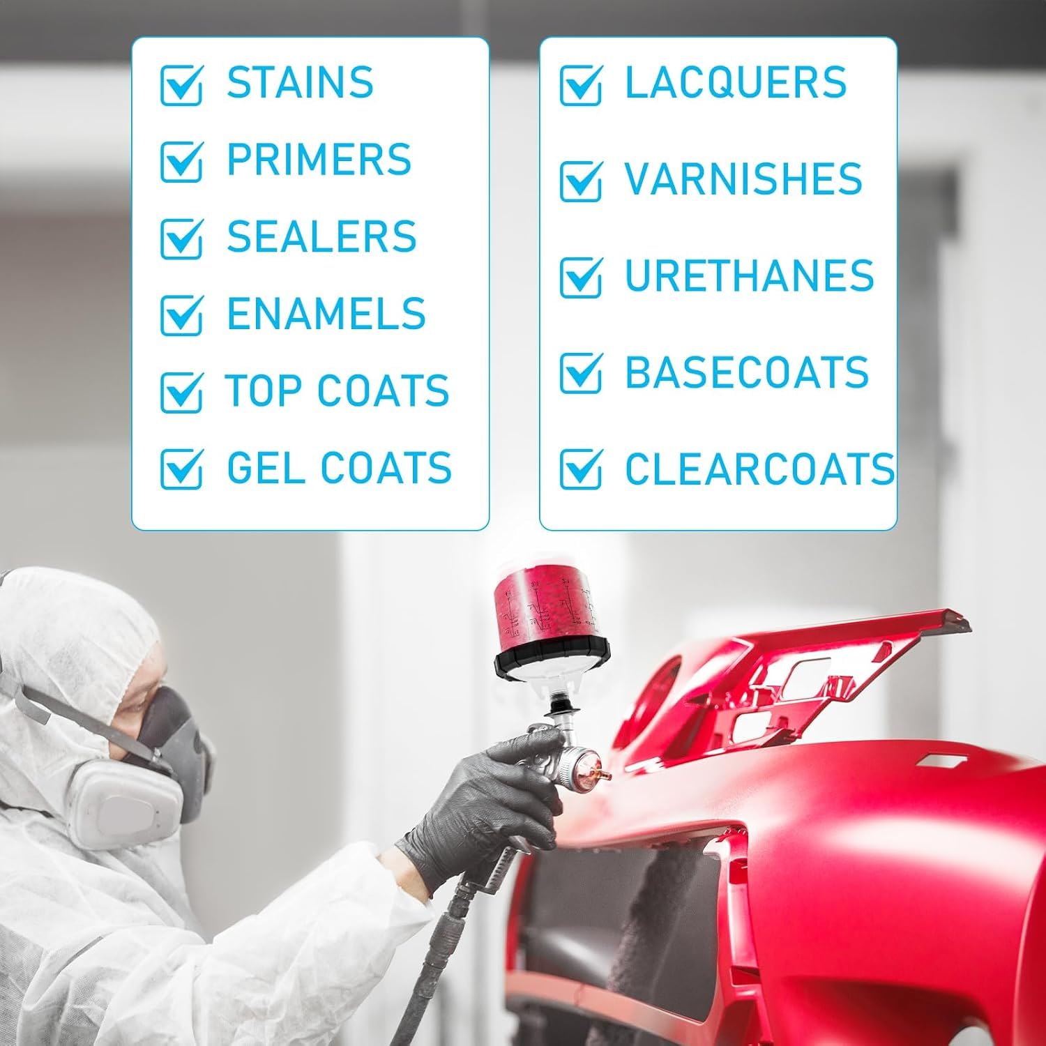 WOOLUCK Pulvérisateur De Peinture, Gobelet Mélangeur, Couvercle Et