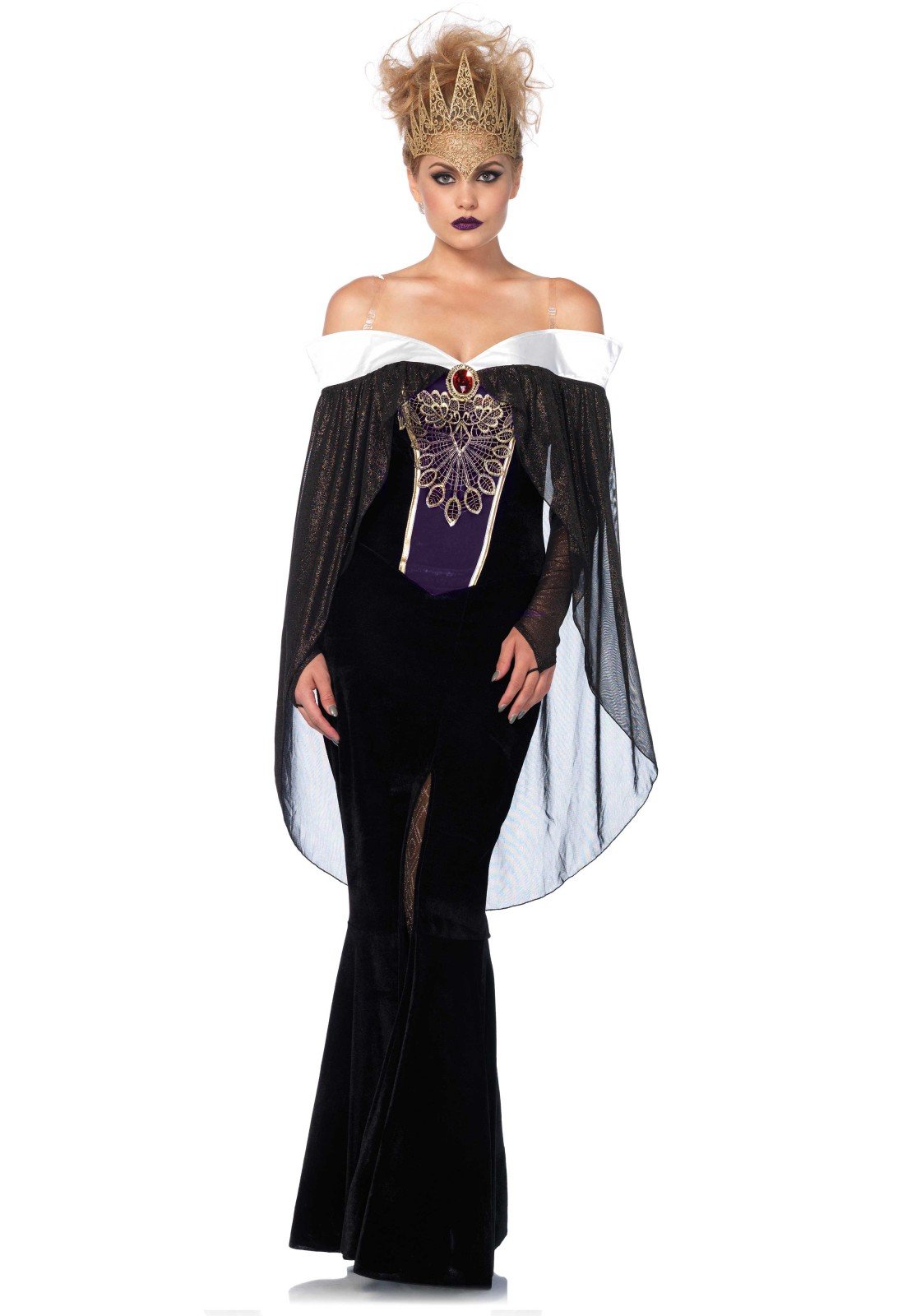 Leg Avenue 85534 Black Her Royal Darkness Fancy Dress Costume (Large/UK 14-16, 3-Piece)