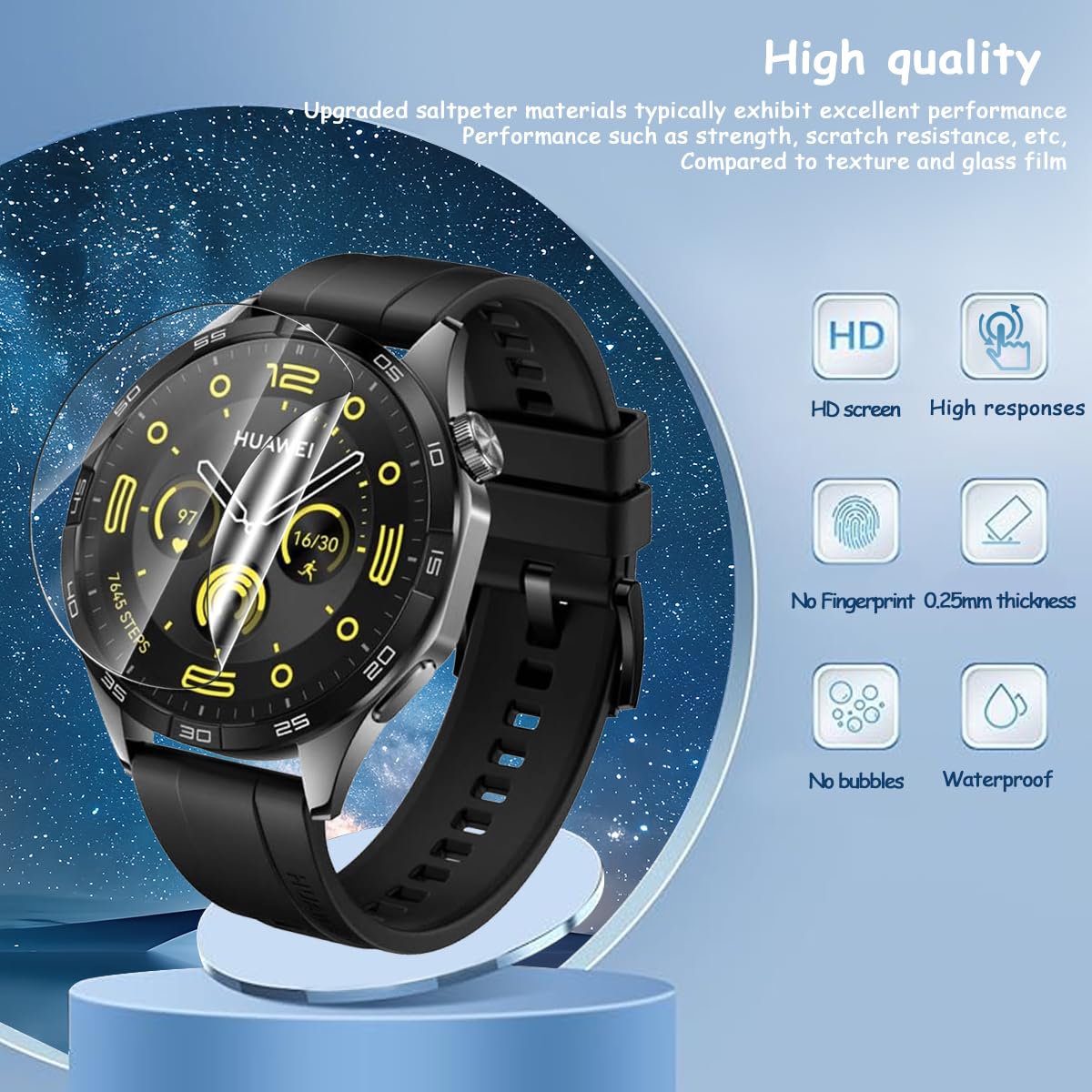 Yonntmmi Schutzfolie Für Garmin Forerunner 970 47mm - 3 Stück TPU Panzerglas