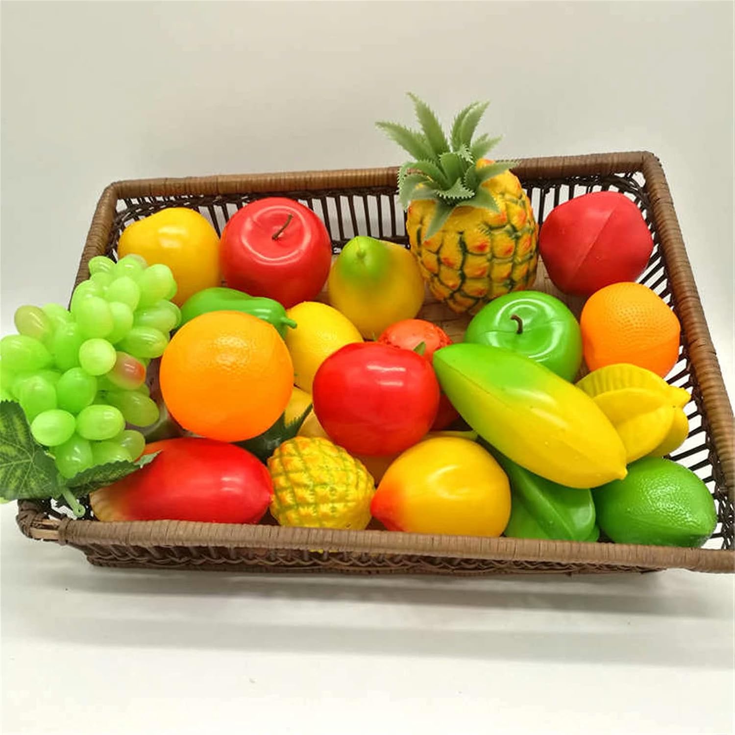 ASkinds 3 Pcs Fake Pineapple Artificial Fruit Mini Plastic Lifelike Fruit for Home Cabinet Table Party Kitchen Wedding Decoration Photography Prop