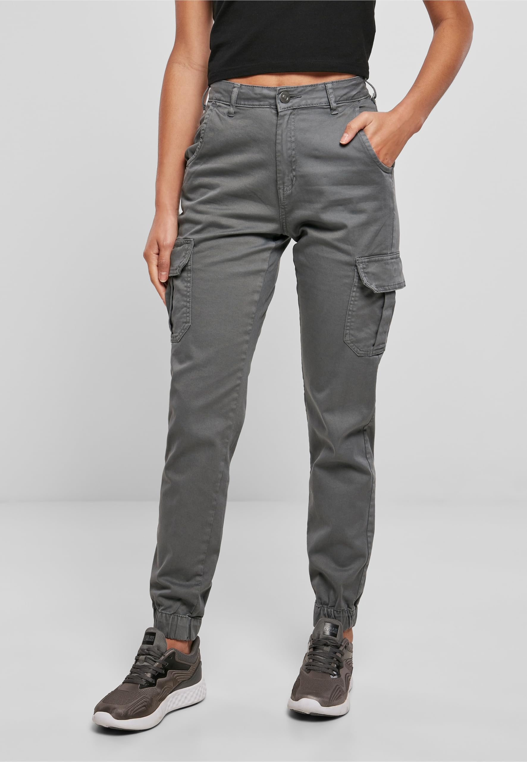 Urban Classics Damen Ladies High Waist Cargo Pants