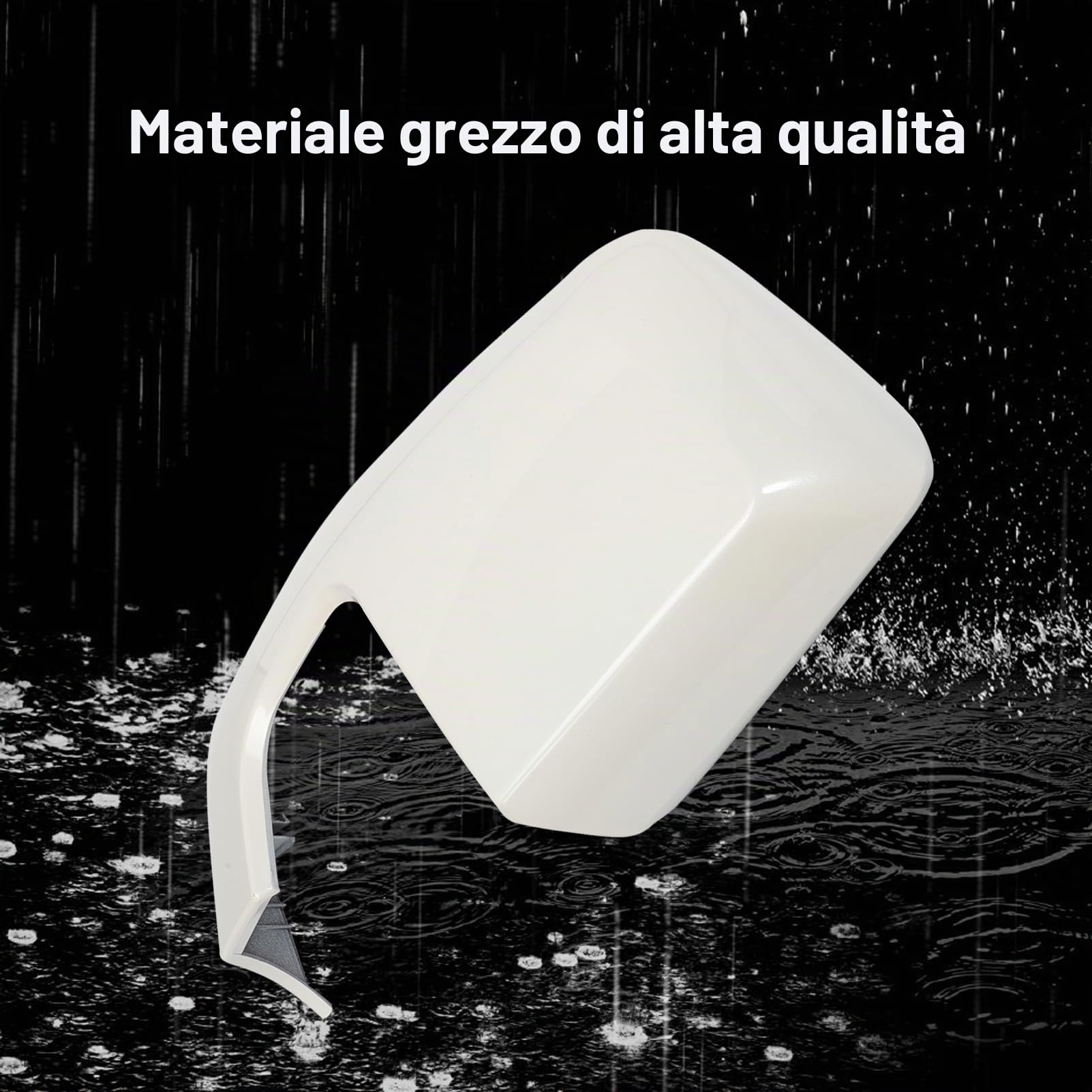 Cover Per Specchietto Retrovisore Per Transit Tourneo Custom | 2014-2020 BK2117K747BCXWAA 1809085 1809084 , Colore Bianco Congelato,una Coppia (una A Destra E Una A Sinistra)
