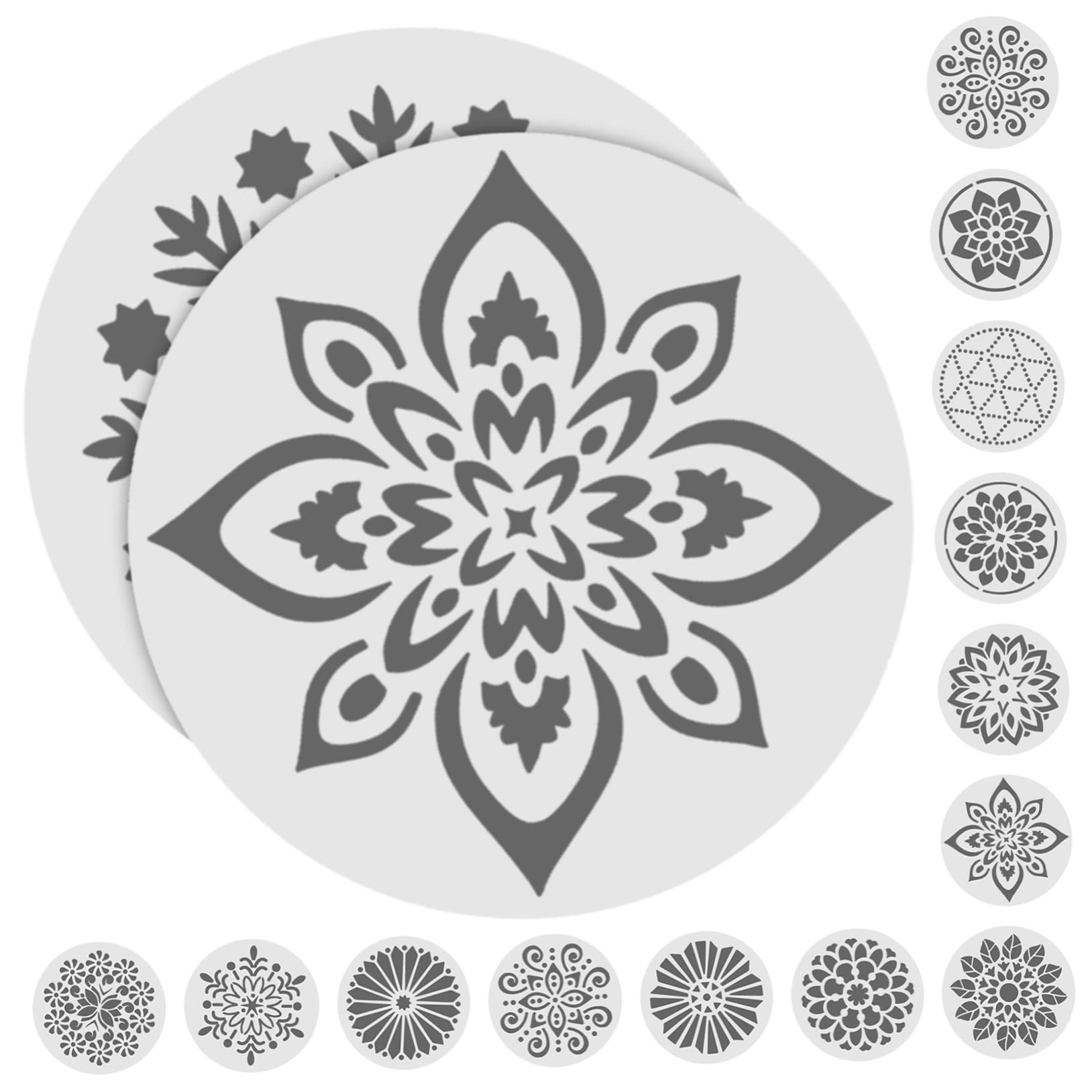 TEHAUX 72stücke Teiliges Mandala Schablonen Wiederverwendbare Malvorlagen Für - Und Textilgestaltung Praktische Blumenmuster Für Kreative Projekte